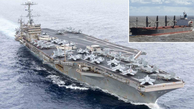 ABD uçak gemisi Mısır açıklarında ‘Beşiktaş’ adlı gemiyle çarpıştı