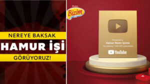 ‘Hamur Bizim İşimiz’ YouTube Kanalı 1 milyon aboneye ulaştı: Altın plaket kazanan ilk gıda markası oldu