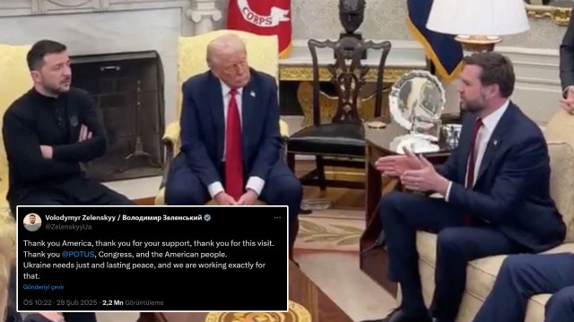 Beyaz Saray’dan kovulan Zelenski Trump ile Vance’yi tiye aldı: Teşekkürler Amerika