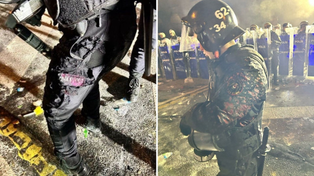 İstanbul’da vandallar polise asitle saldırdı: Üniforma eridi