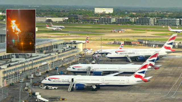 Londra havalimanında elektrik kesintisi: Bütün uçuşlar iptal edildi