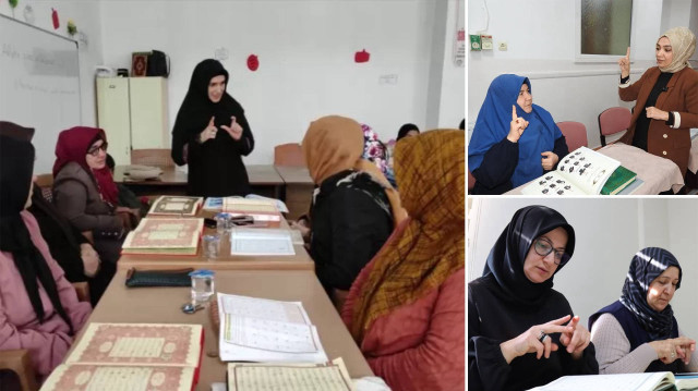 Kur’an-ı Kerim’e sessiz yolculuk: İşitme engelli kadınlar işaret diliyle Kur’an-ı Kerim öğreniyor