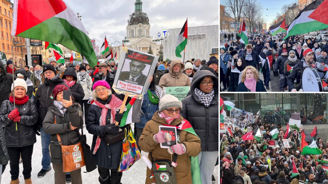 Stockholm’de yüzlerce insan İsrail’i protesto etti: “Siyonizm yenilecek, direniş kazanacak”
