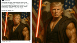 Beyaz Saray’dan dikkat çeken görsel: Trump’lı Star Wars günü paylaşımı