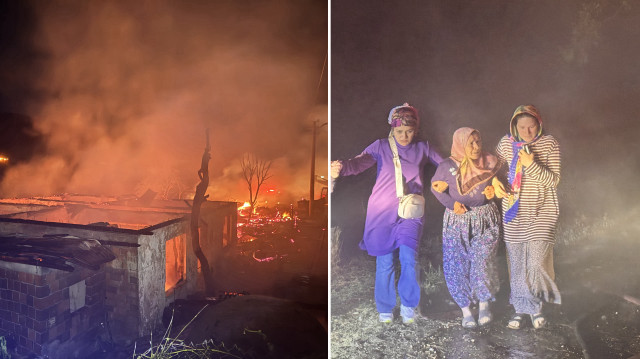 Bolu’nun Mudurnu ilçesinde çıkan yangına müdahale ediliyor