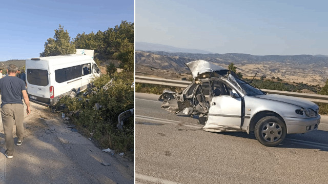 Çorum’da yolcu minibüsü ile otomobil çarpıştı: 11 kişi yaralandı