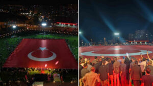 Dünyanın en büyük Türk bayrağı Kayseri’de yeniden açıldı: Tam 45 metre genişliğinde