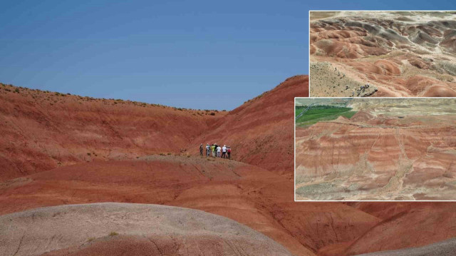 Mars’ı andıran ‘Gökkuşağı Tepeleri’ ziyaretçi akınına uğruyor