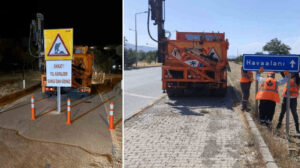 Muş-Havalimanı yolu, yol çalışması nedeniyle trafiğe kapatıldı