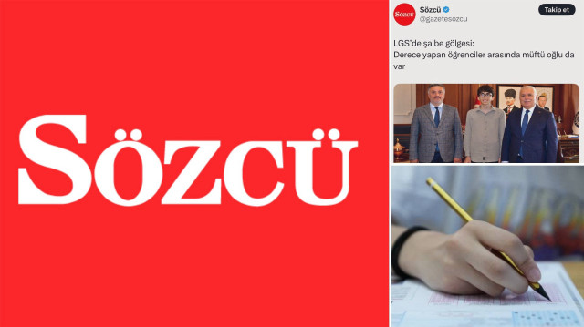 Sözcü’den nefret başlığı: Babası müftü diye LGS’de derece yapan çocuğa linç