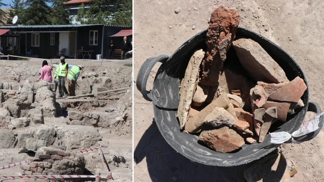 İç Anadolu’nun en büyük mozaik kazı çalışmasında, çocuk ve yetişkin mezarları bulundu / Ek fotoğraflar