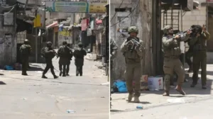 İşgalci İsrail ordusu Nablus’ta 2’si gazeteci 22 Filistinliyi gözaltına aldı