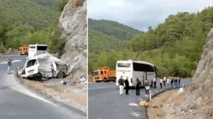 Yolcu otobüsüyle minibüs çarpıştı: Bir kişi öldü, bir kişi yaralandı