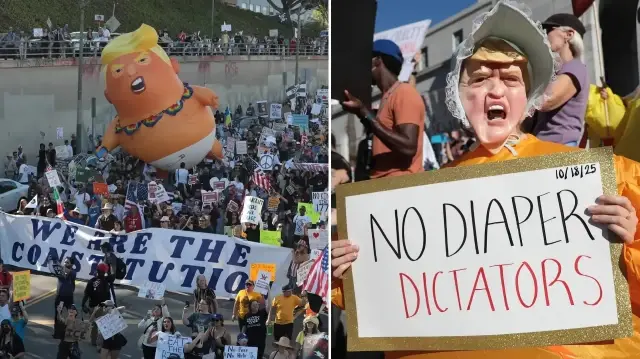 ABD’de milyonlarca kişi Trump karşıtı ‘Krallara Hayır’ protestolarında bir araya geldi