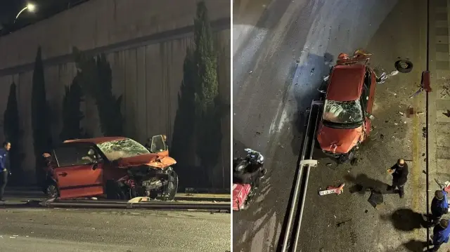 Ankara’da korkunç kaza: Araba köprüden düştü