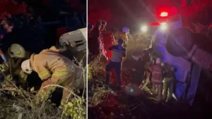 Bursa’da TIR şarampole devrildi: Bir kişi öldü, bir kişi yaralandı