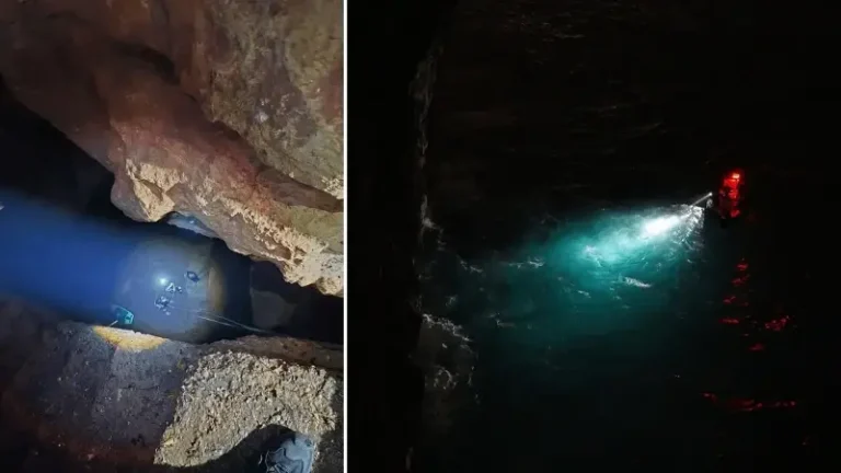 Dalgaların yükselmesiyle mağara 6 saat mahsur kalan iki kişi kurtarıldı