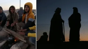 Filistinli Al Amur ailesi Filistin topraklarını gasbeden İsraillilerin saldırılara karşı nöbet tutuyor