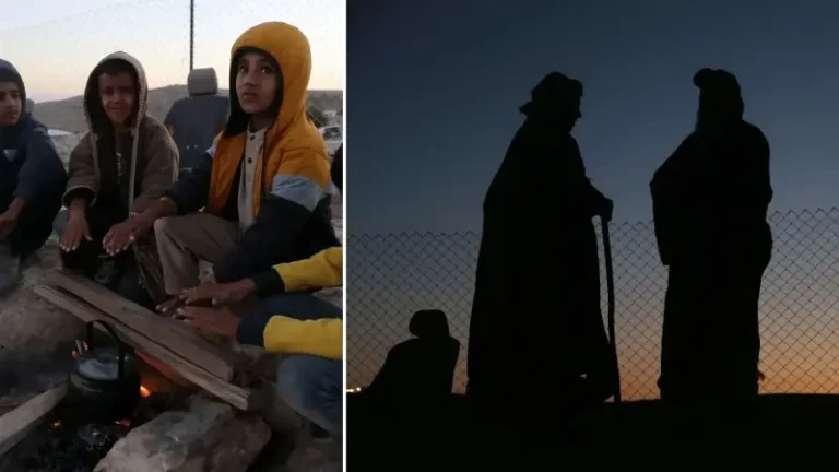 Filistinli Al Amur ailesi Filistin topraklarını gasbeden İsraillilerin saldırılara karşı nöbet tutuyor