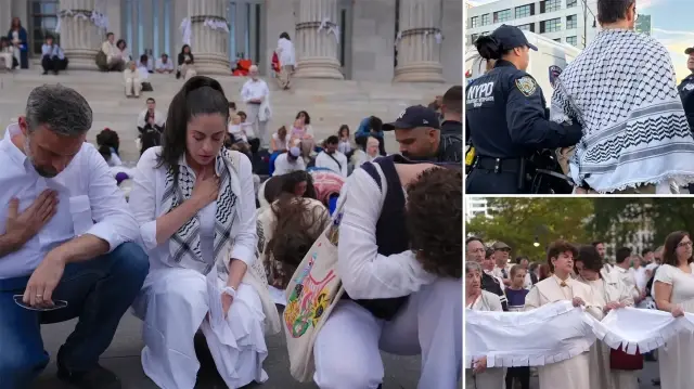 Gazze’de ateşkes sağlanması çağrısıyla New York’ta protesto düzenlendi: 56 kişi gözaltına alındı
