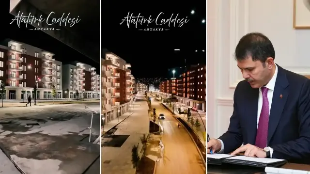 Hatay yeniden ayağa kalkıyor: Bakan Kurum’dan Atatürk Caddesi paylaşımı
