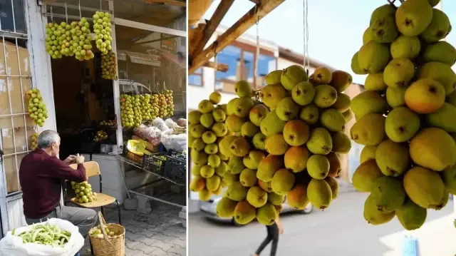İpe diziliyor, üç ay tazeliğini koruyor: Kilosu 100 TL’den alıcı buluyor