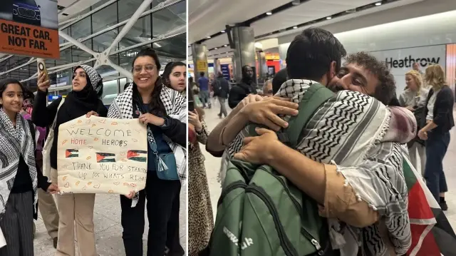 İsrail’in Küresel Sumud Filosu’nda alıkoyduğu 4 İngiliz ülkelerine ulaştı