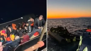 İzmir açıklarında 104 düzensiz göçmen yakalandı