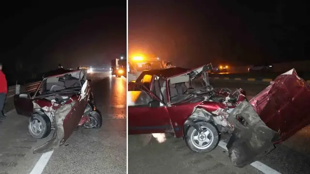 Kastamonu’da zincirleme trafik kazasında Tofaş hurda yığınına döndü
