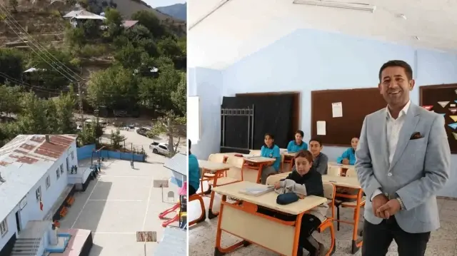 Köy okulunda özel okul konforu: Sınıfta sadece 8 kişiler, bütün Türkiye’ye örnek oldu