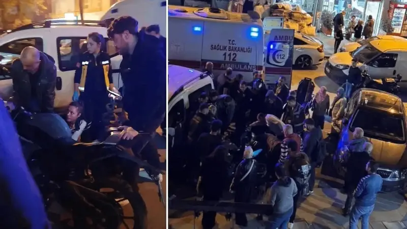 Küçükçekmece’de kaza sonrası ayağı pedala sıkışan motosikletli, itfaiye ekiplerince kurtarıldı