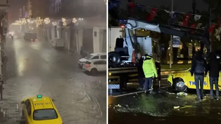 Megakentte beklenen yağış etkili oldu: Vatan Caddesi’nde yol çöktü İstiklal Caddesi sular altında kaldı