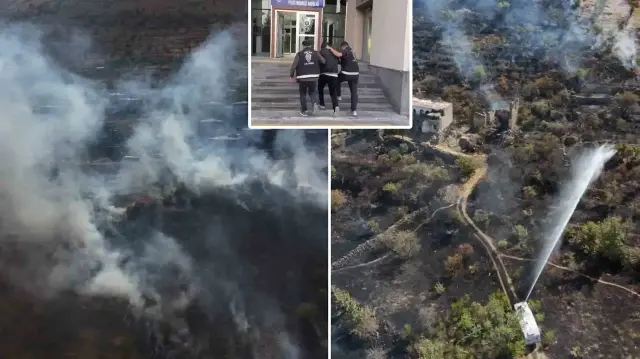 Patlıcan közlerken ormanı yakan şahıs yakalandı: 1 gözaltı