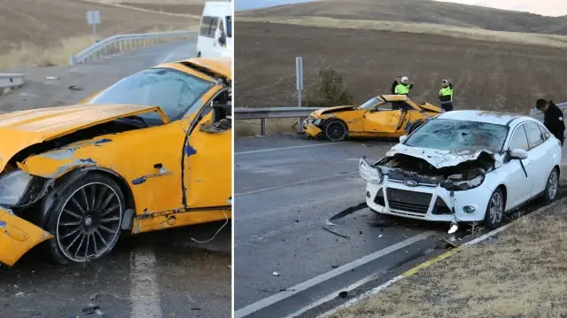 Sivas’ta iki otomobilin çarpıştığı kazada iki kişi ağır yaralandı