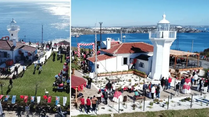 Tekirdağ’da restore edilen 168 yıllık deniz feneri törenle açıldı