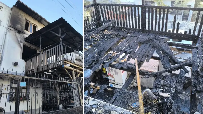 Adana’da bir ev yandı