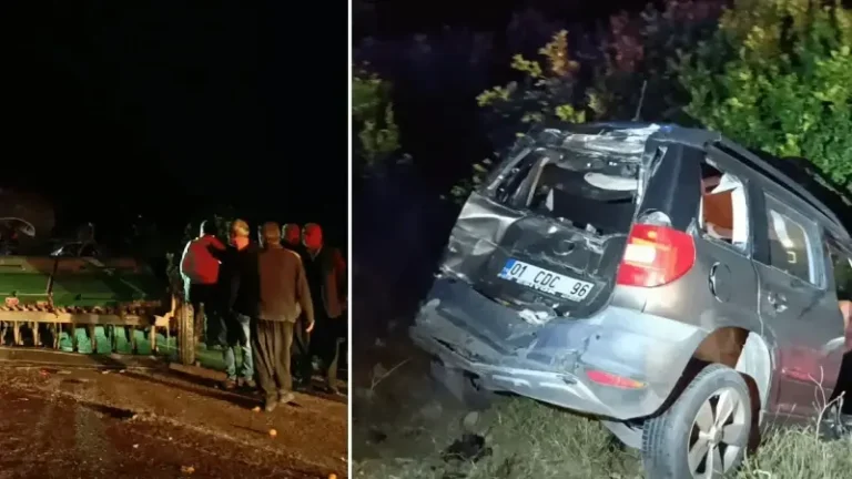 Adana’da üç aracın karıştığı kazada iki kişi yaralandı