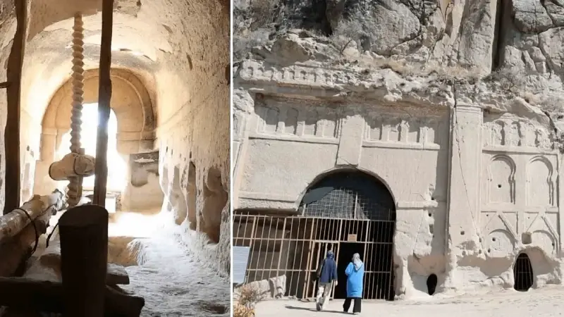 Aksaray’da yıllara meydan okuyan Bezirhane: Kayalıklara oyularak inşa edilmiş, turistlerin ilgi odağı oldu