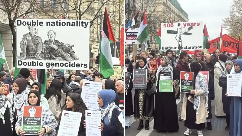 Berlin’de Balfour Deklarasyonu protesto edildi