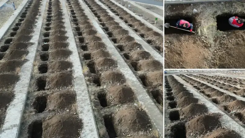 Erzurum’da dondurucu soğuklar öncesi ‘500 kışlık mezar’ kazıldı