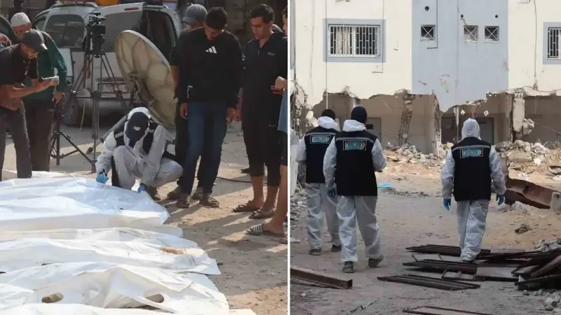 Gazze’de defnedilen cenazeler kimlik tespiti için mezarlardan çıkarılıyor