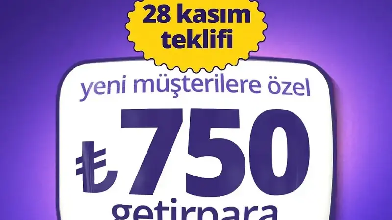 GetirFinans’tan yeni müşterilere özel 750 TL değerinde getirpara