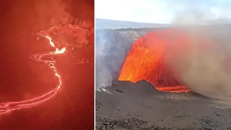 Hawaii’deki Kilauea Yanardağı patladı: Lavlar 120 metre yüksekliğe ulaştı! 2018’de 700’den fazla ev yok olmuştu