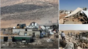 İşgalci İsrail Batı Şeria’da Filistinlilere ait çok sayıda yapıyı yıktı