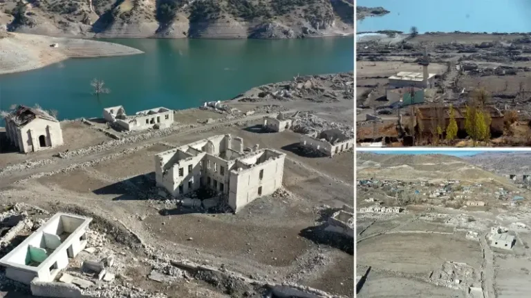 Kars’ın ‘kayıp’ köyü: Baraj sularının çekilmesiyle gün yüzüne çıktı