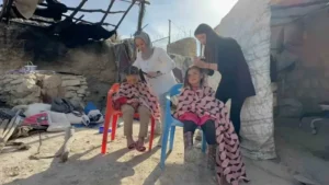 Koçer çocuklarına sürpriz doğum günü etkinliği ve kuaför hizmeti