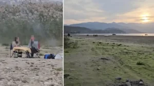 Sapanca Gölü’ndeki kuraklığa böyle dikkat çekti: Suyun olduğu yerde insanlar mangal yapıyor