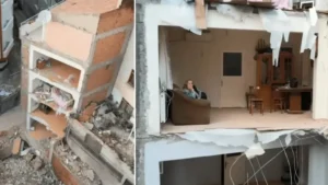 Yıkımda şaşırtan manzara: Zeytinburnu’nda bir binadaki yıkım nedeniyle bitişikteki apartmanda hasar oluştu