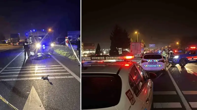 Yolun karşısına geçerken kamyonetin çarptığı kadın hayatını kaybetti