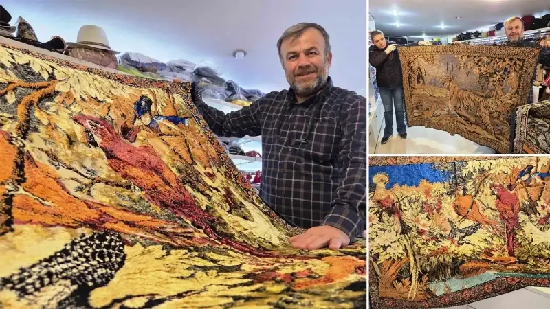 25 ülkeden topladı: 150 duvar halısından oluşan koleksiyonuyla dikkat çekiyor